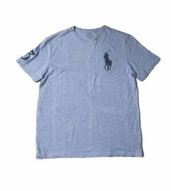 Polo Ralph Lauren Big Pony Custom Slim Fit T-Shirt in a stylish Heather Blue.