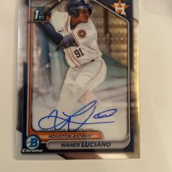 2024 Bowman Chrome WANER LUCIANO 1st On Card Auto Astros