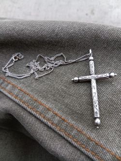 Silver Necklace With Cross