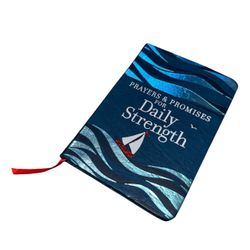 BOOK DAILY STRENGTH PRAYERS & PROMISES DEVOTIONAL BLUE SAILBOAT COVER