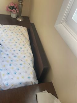 Complete adjustable Medical bed with memory foam mattress and table