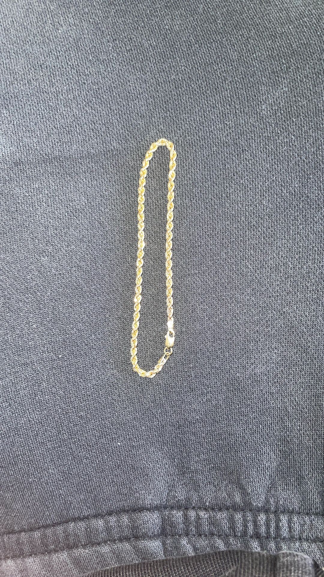 10kt Rope Bracelet