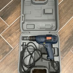 Ryobi 3/8' VSR Drill Corded Blue Color Gray Case