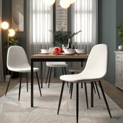 Brand new un-assembled set of 4 Modern Fabric Sturdy Dining Chairs(No table included)