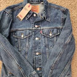 Women New Levi Denim Jacket S Small Tags