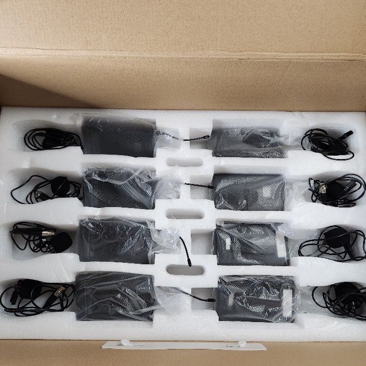 Tbaxo Wireless Microphone System UHF 8 Channel 8 Lavalier 8 Bodypacks 8