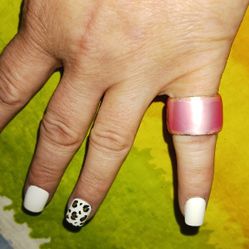 Wide Pink Band Ring, Size 5