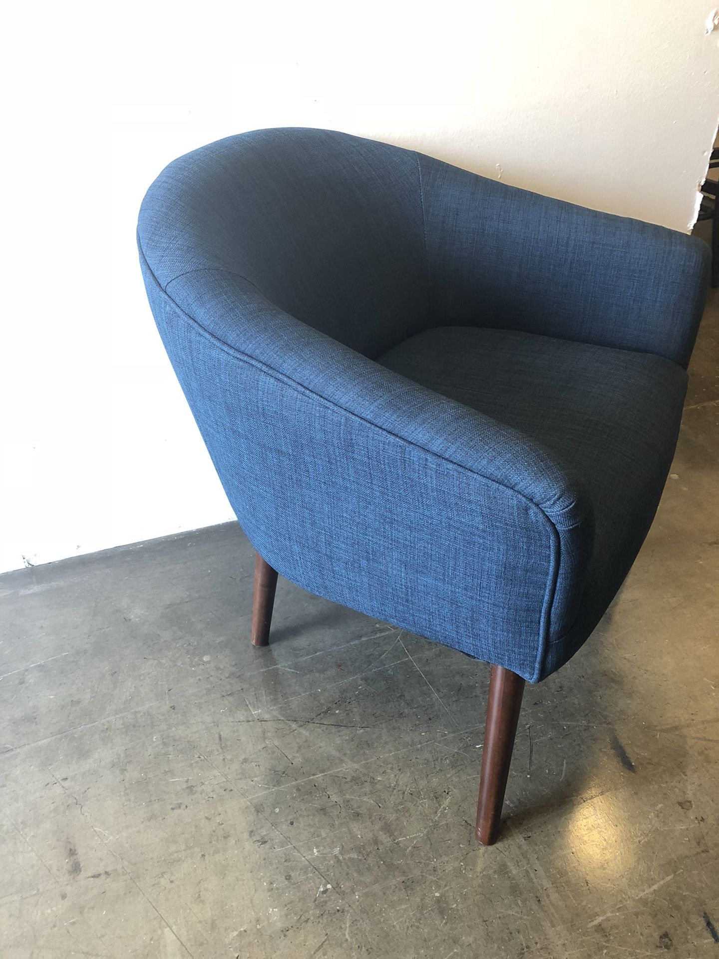 Project 62 pomeroy navy blue barrel chair arm chair or accent chairs