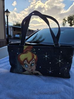Vintage Disney Store Tinker Bell denim rhinestone purse