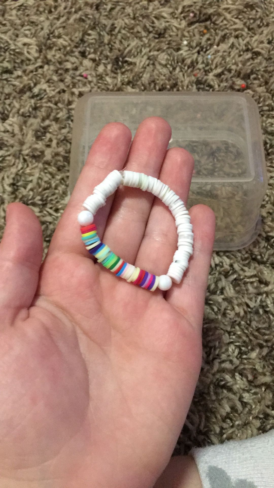 White With Rainbow Bracelet (Smaller Size)