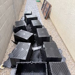 Black Totes/crates Split Top 