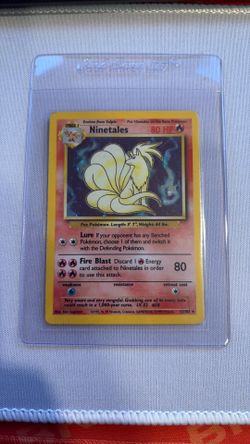 Ninetales Base Set Pokemon Holo Rare 12/102