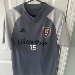 Real Salt Lake Game Issued Worn Used Soccer MLS Jersey Warmup Trainer Medium M 