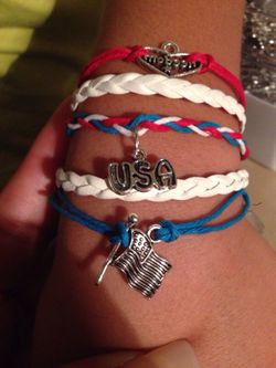 USA leather bracelet