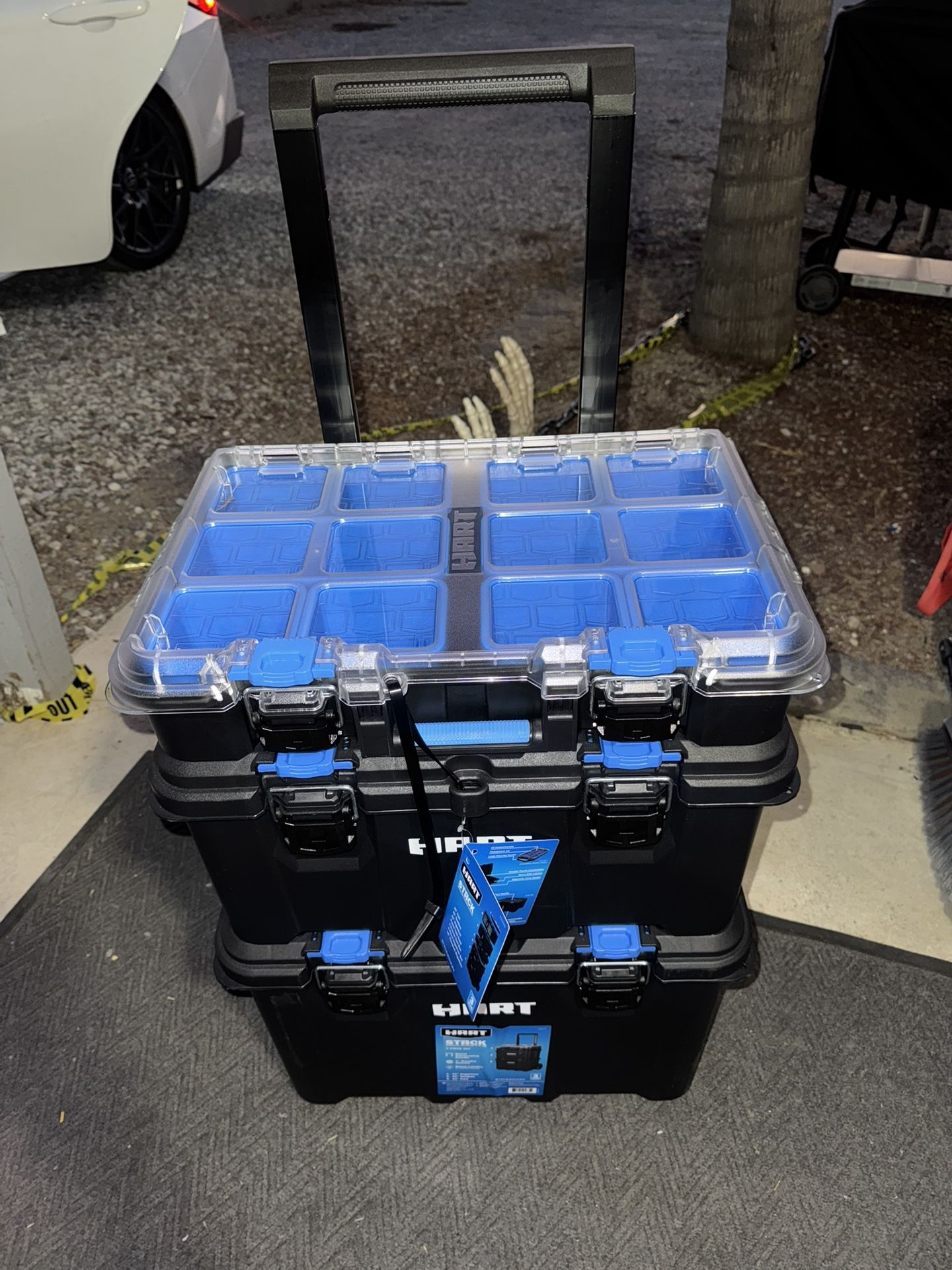 New HART Stack System, Mobile Tool Storage and Organization, Black & Blue