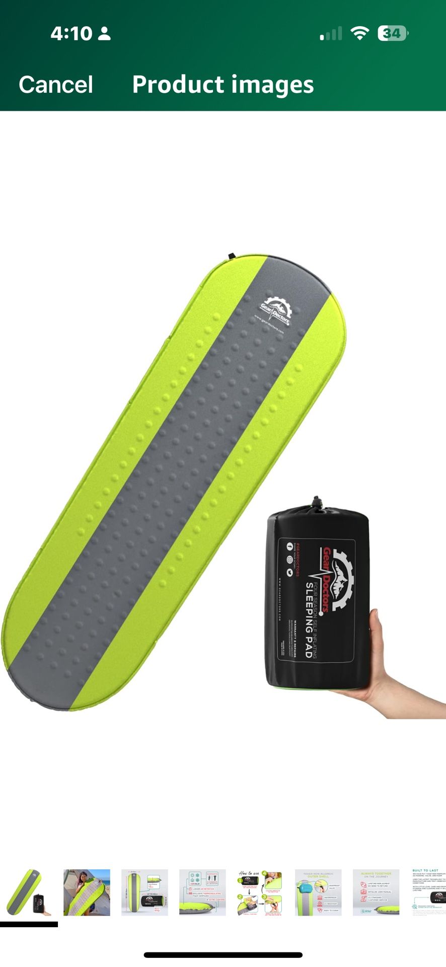 Gear Doctors Self-Inflating Sleeping Pad- $10 Each