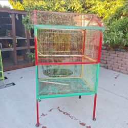 Large bird cage $55 .one foot is broken(but it is fixed).cage condition (good)