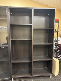 Dark Brown Bookcase with Multiple Shelves