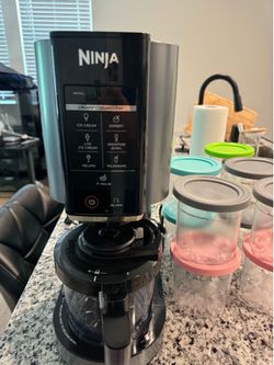 Ninja NC301 CREAMi Ice Cream Maker, for Gelato, Mix-ins, Milkshakes, Sorbet, Smoothie Bowls & More, 7 One-Touch Programs, with (10) Pint Containers &