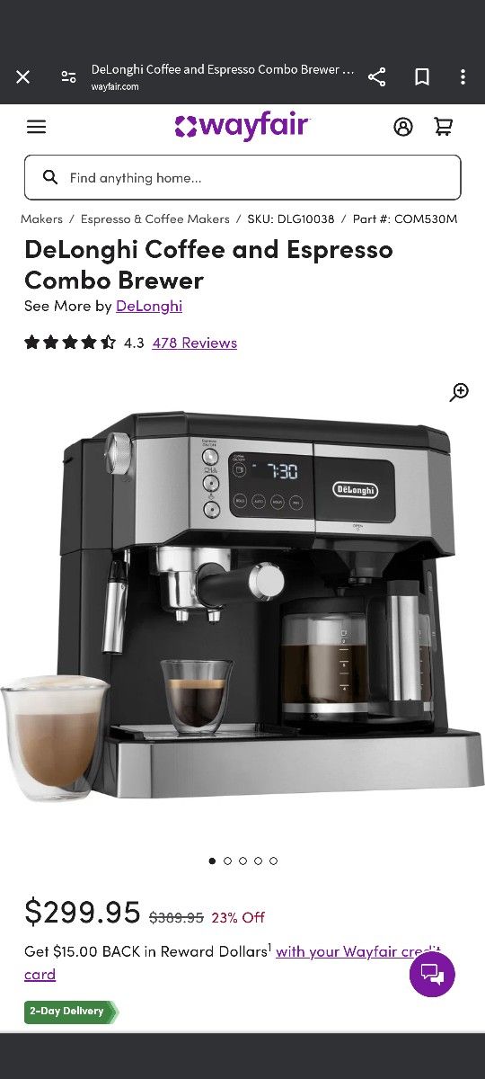 Latte Expresso Coffee Maker Good Deal Price814,49644.92