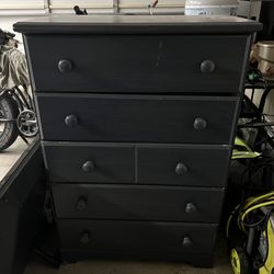 5drawer blue dresser