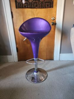 Purple Adjustable Bar Stool
