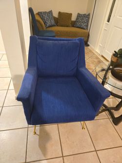 Navy blue fashionable chair