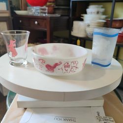 THREE VINTAGE CHILD'S DISHES 