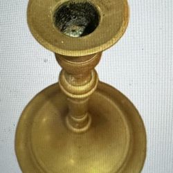Vintage Brass Gold Tone Candlestick Single Candle Holder 5.75 inches