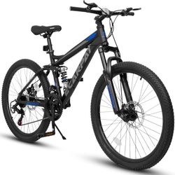 【Brand New】 24-Inch Mountain Bike | Full Suspension • 21-Speed • Equipped with Disc Brakes