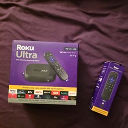 Roku Ultra.  Roku Voice Remote Pro