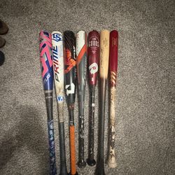 7 Bats For Sale All In Good Condition