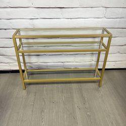 Gold & Glass Sofa Table 