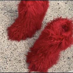 Red Fur Boots 