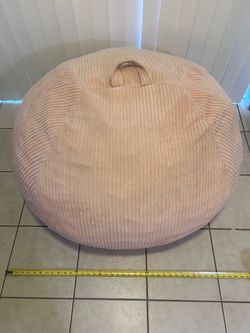 Large Pink Corduroy Bean Bag Chair