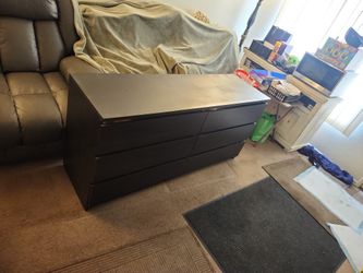 Black 6 Draw Dresser