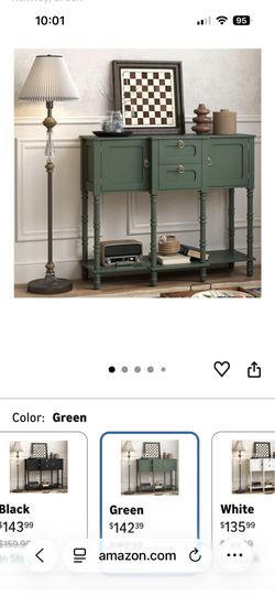 Console Table with 2 Drawers, Mid-Century Modern Entryway Table with Storage, Retro Narrow Long Behind Couch Sofa Table for Living Room, Foyer, Hallwa