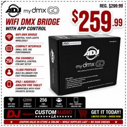 American DJ MyDMX Go WiFi Wireless Tablet Smartphone Labtop App Control DMX Lighting Controller 🚨 Payment Options Available 🚨 No Credit Needed 🚨