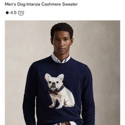 Polo Ralph Lauren ‘Frenchie’ Bulldog Cashmere Sweater