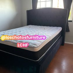 Queen size bed frame and mattress
