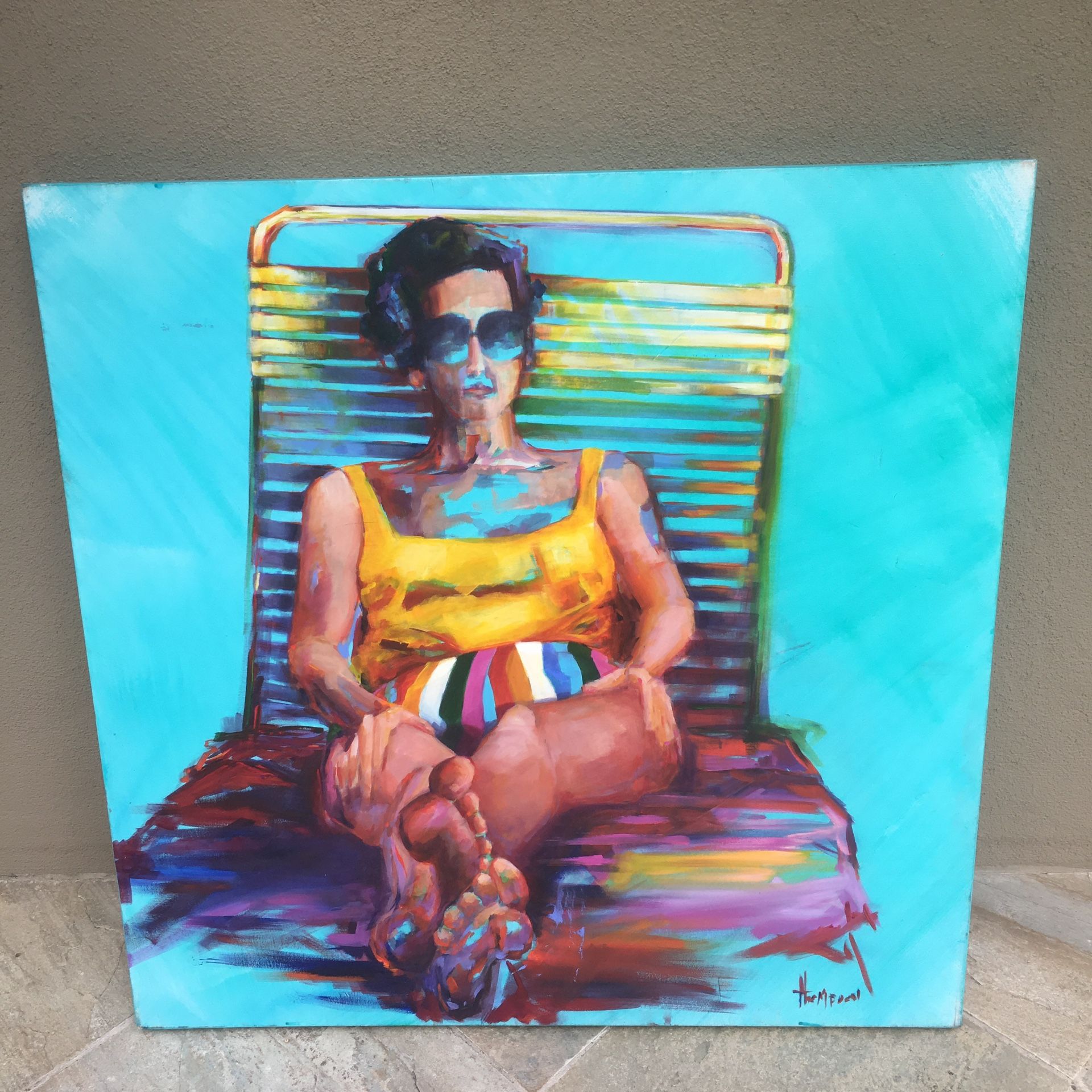 Original Canvas Painting By Sue Thompson