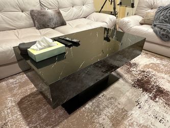 Modern Black Marble-Look Table