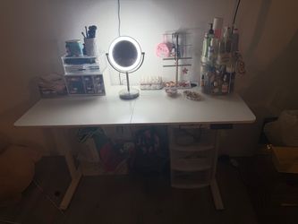 White computer desk