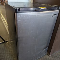 Small Magic Chef Fridge In Silver And Black 