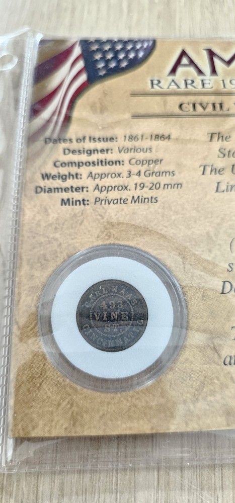 1863 Cincinnati, Ohio Carl Haas Civil War Token