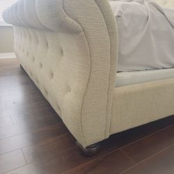 King Sleigh Bed (No Mattress Just Bed Frame)