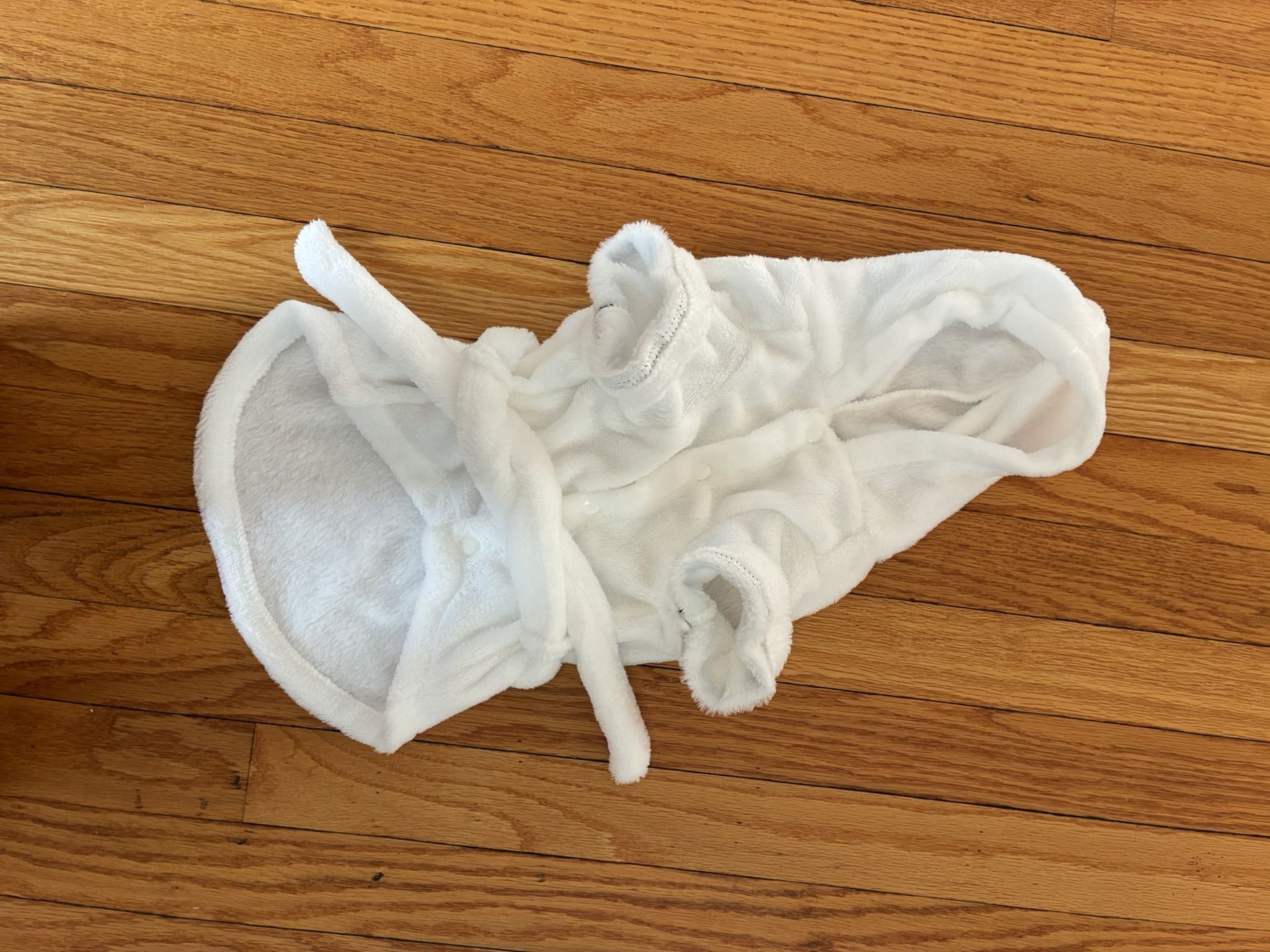 Brand New Dog Bathrobe - White