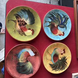 Rooster Decorator Plates 