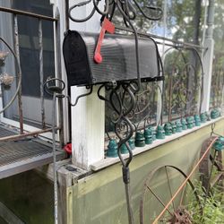 Wrought Iron Mailbox Post 