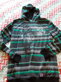 Mens Medium hooded long sleeve shirt